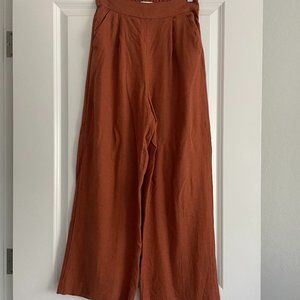Abercrombie Linen-Blend Pull-On Wide Leg Pants - XS